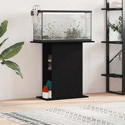 akvariestativ sort egetræ 75x36x72,5 cm konstrueret træ