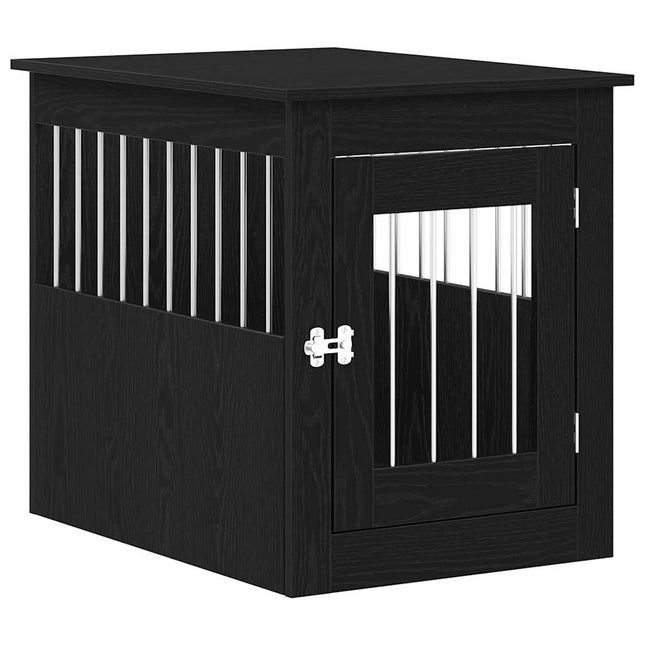 hundeburmøbler sort egetræ 55x75x65 cm konstrueret træ