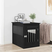 hundeburmøbler sort egetræ 55x75x65 cm konstrueret træ