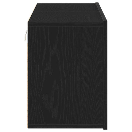TV-skabe 2 stk. sort eg 120x30x41 cm konstrueret træ