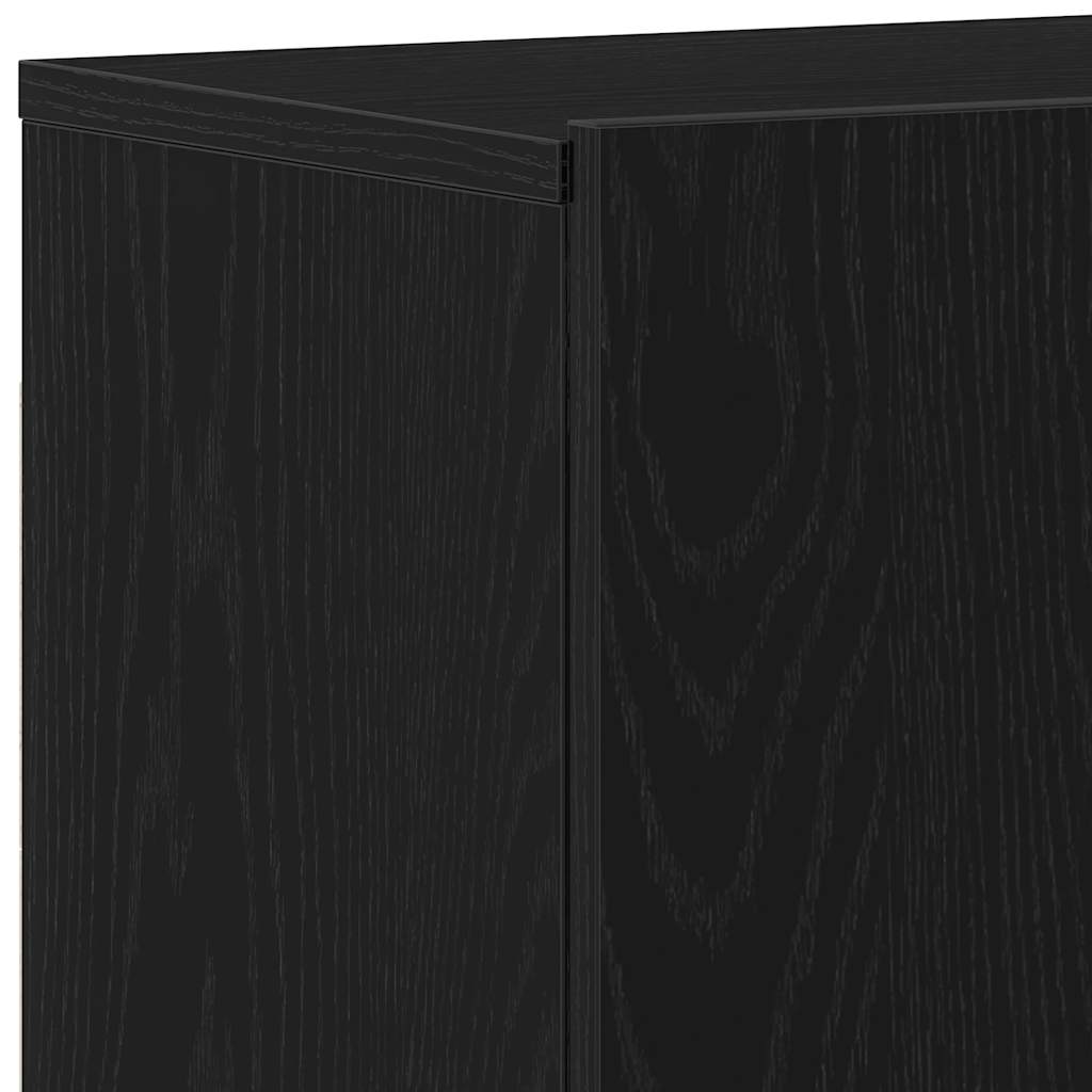 TV-skabe 2 stk. sort eg 120x30x41 cm konstrueret træ