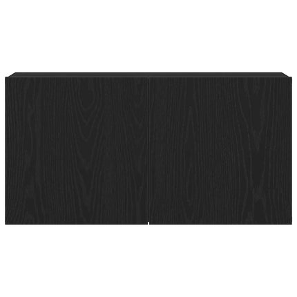 TV-skab sort egetræ 80x30x41 cm konstrueret træ