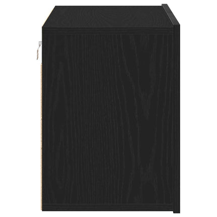 TV-skab sort egetræ 80x30x41 cm konstrueret træ