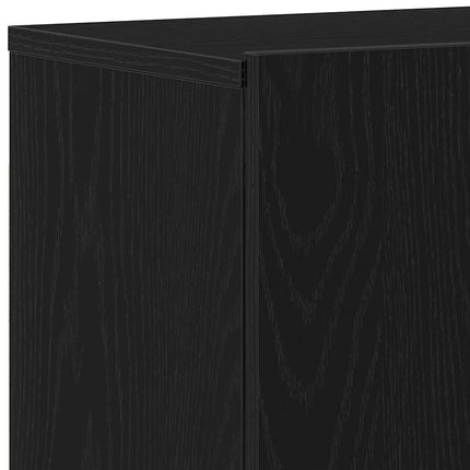 TV-skab sort egetræ 80x30x41 cm konstrueret træ