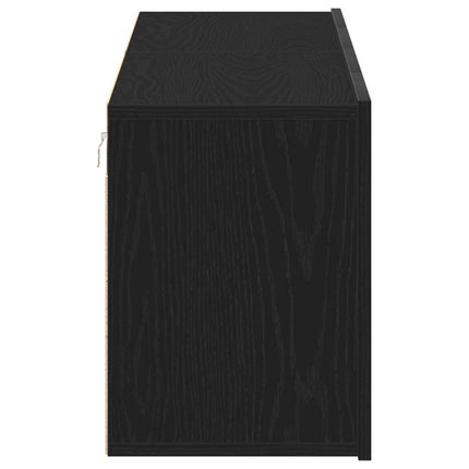TV-skabe 2 stk. sort eg 160x30x41 cm konstrueret træ
