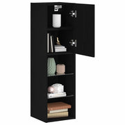 TV-møbelsæt 2 pcs Sort eg 30,5 x 30 x 102 cm Konstrueret træ