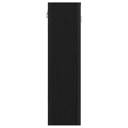 spejlskab til badeværelset sort egetræ 60x16x60 cm konstrueret træ
