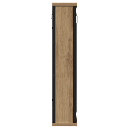 badeværelsesskab med spejl 42x12x60 cm konstrueret træ kunsteg