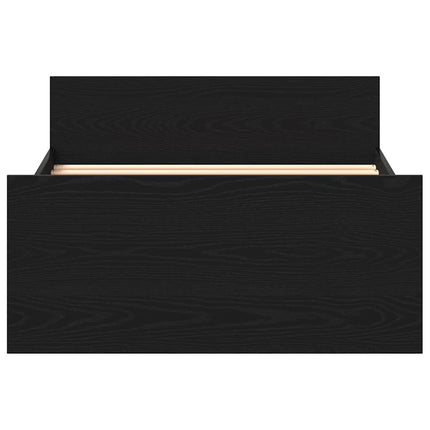 sengeramme 90x200 cm uden madras konstrueret træ sort eg