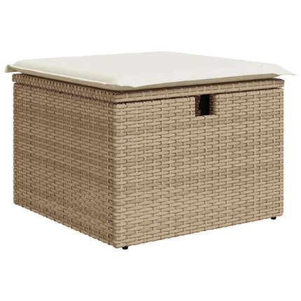 sofasæt til haven 4 dele med hynder polyrattan beige