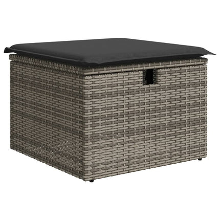 sofasæt til haven 4 dele med hynder polyrattan grå