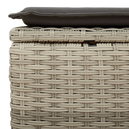sofasæt til haven 4 dele med hynder polyrattan lysegrå