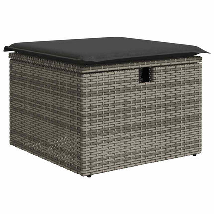 sofasæt til haven 9 dele med hynder polyrattan grå