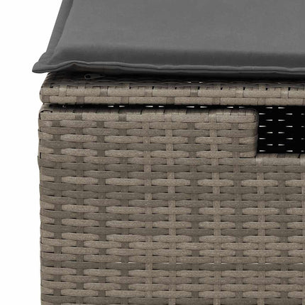 sofasæt til haven 9 dele med hynder polyrattan grå