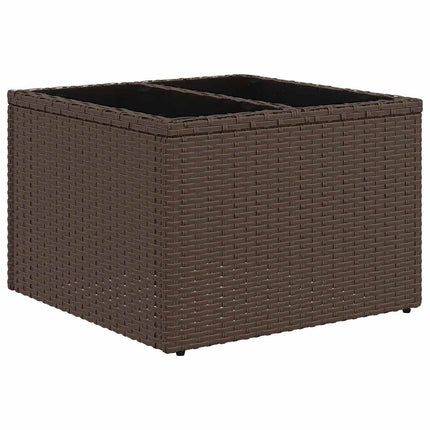 sofasæt til haven 7 dele med hynder polyrattan brun