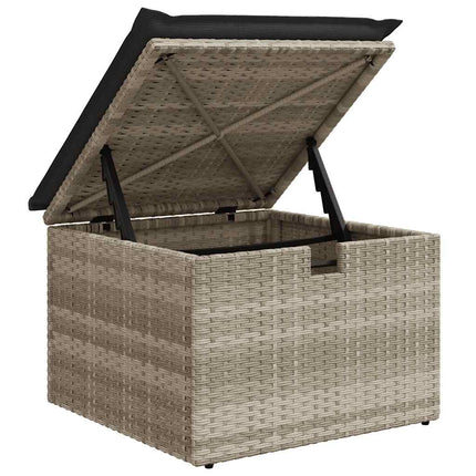 sofasæt til haven 9 dele med hynder polyrattan lysegrå