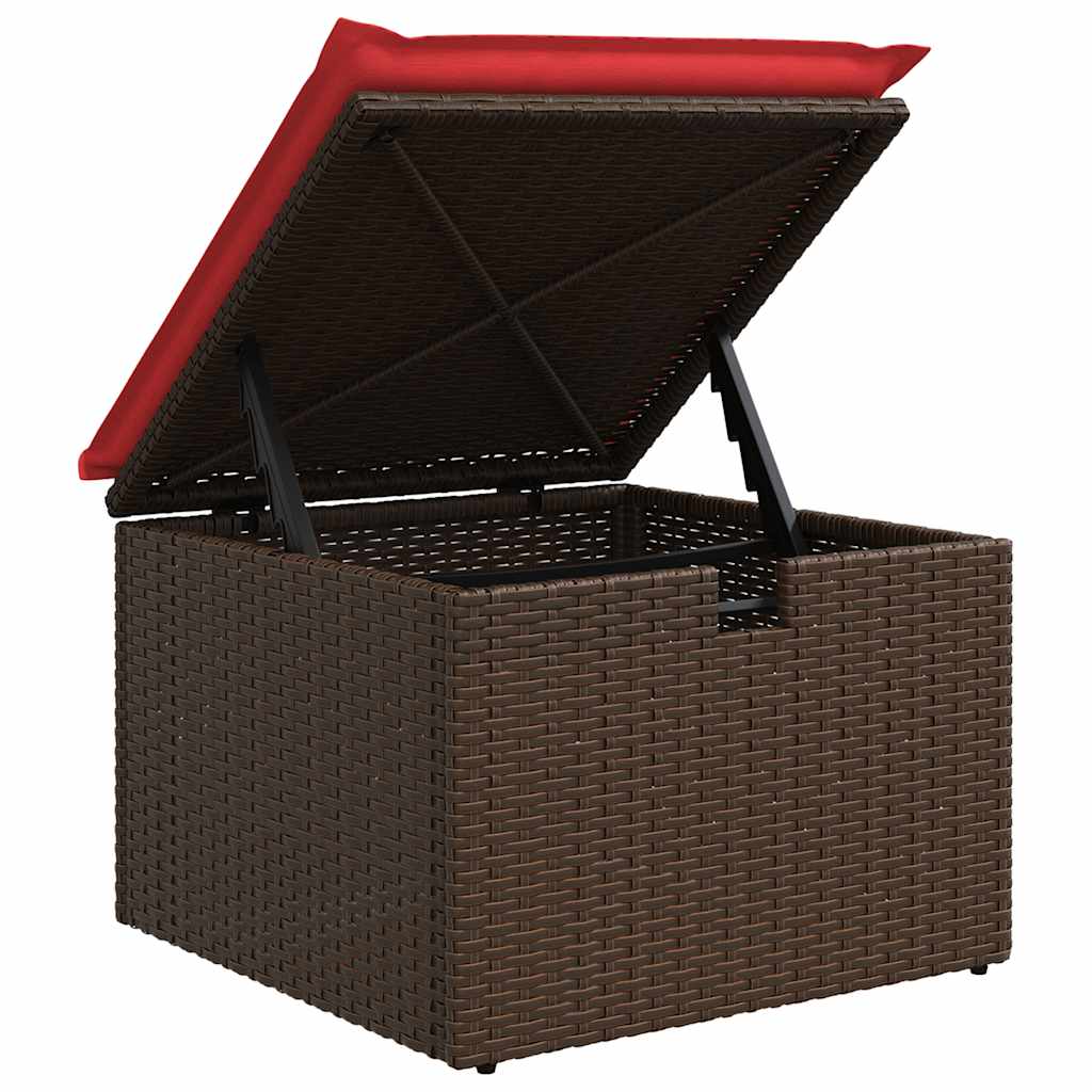 sofasæt til haven 8 dele med hynder polyrattan brun