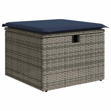 sofasæt til haven 9 dele med hynder polyrattan grå