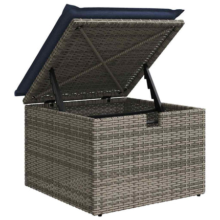 sofasæt til haven 9 dele med hynder polyrattan grå