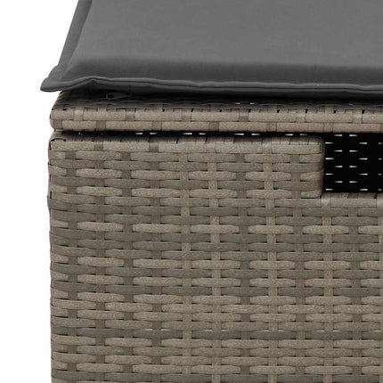 sofaesæt til haven 7 dele med hynder polyrattan grå