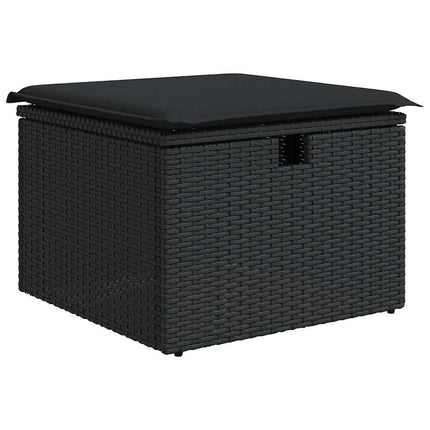 sofasæt til haven 8 dele med hynder polyrattan sort