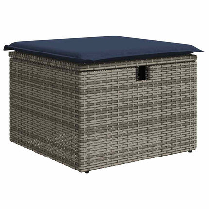 sofasæt til haven 4 dele med hynder polyrattan grå