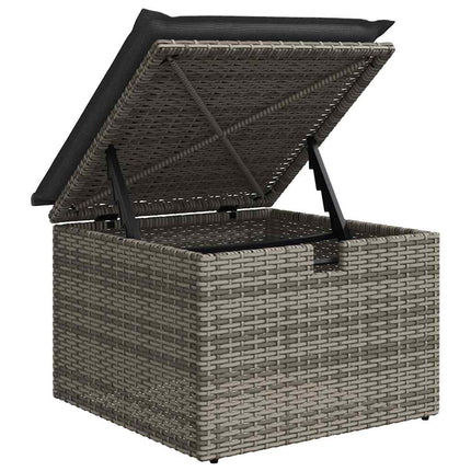 sofasæt til haven 10 dele med hynder polyrattan grå