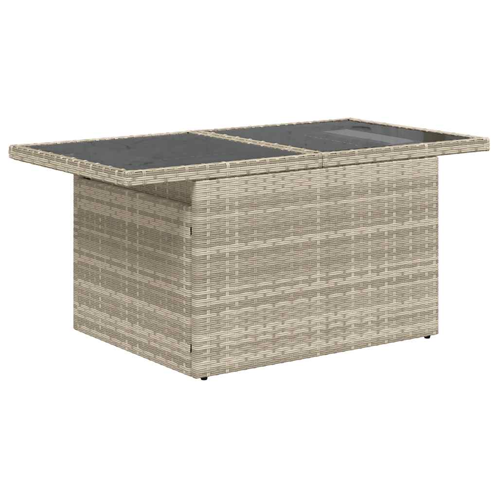 sofasæt til haven 7 dele med hynder polyrattan lysegrå