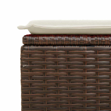 sofasæt til haven 7 dele med hynder polyrattan brun