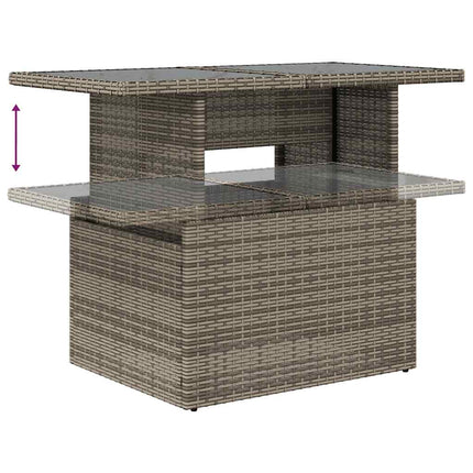 sofasæt til haven 8 dele med hynder polyrattan grå