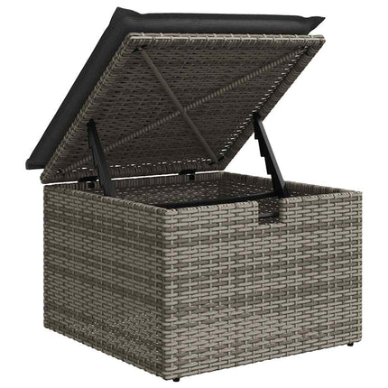 sofasæt til haven 8 dele med hynder polyrattan grå