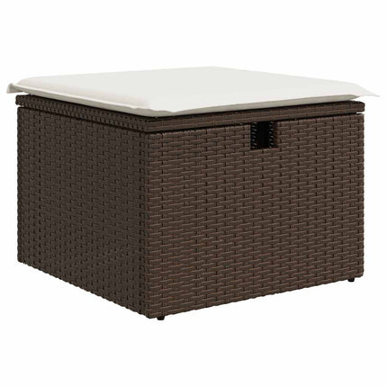 sofasæt til haven 8 dele med hynder polyrattan brun
