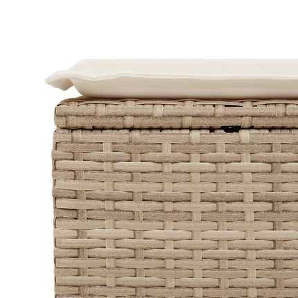 sofasæt til haven 9 dele med hynder polyrattan beige