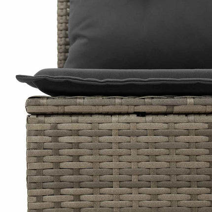 sofaesæt til haven 7 dele med hynder polyrattan grå