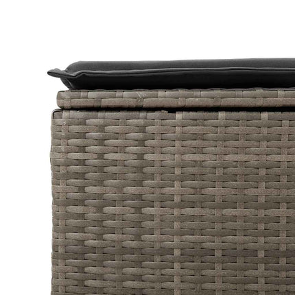 sofasæt til haven 9 dele med hynder polyrattan grå