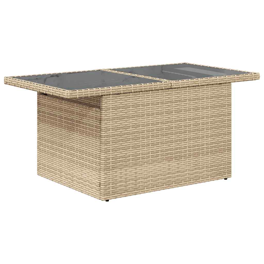 sofasæt til haven 9 dele med hynder polyrattan beige