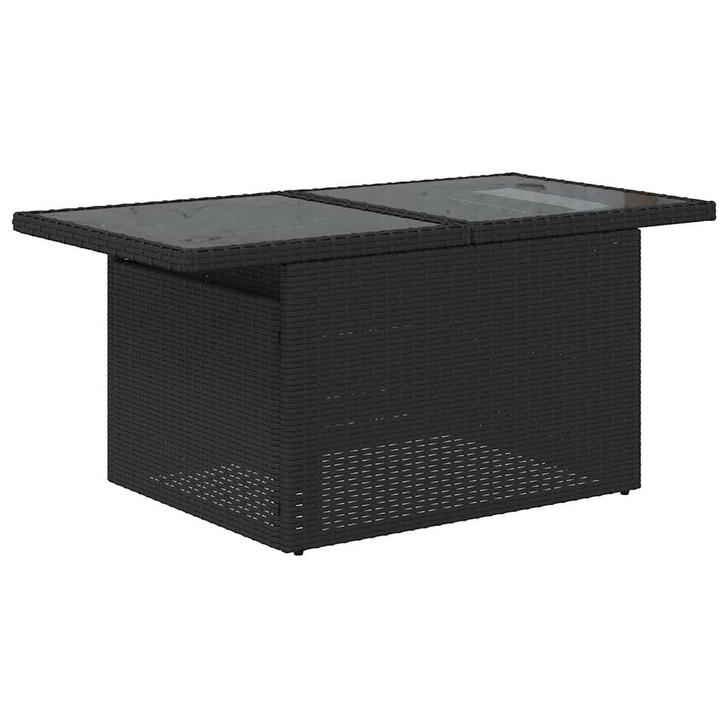 sofasæt til haven 9 dele med hynder polyrattan sort