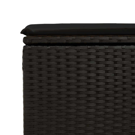 sofasæt til haven 8 dele med hynder polyrattan sort