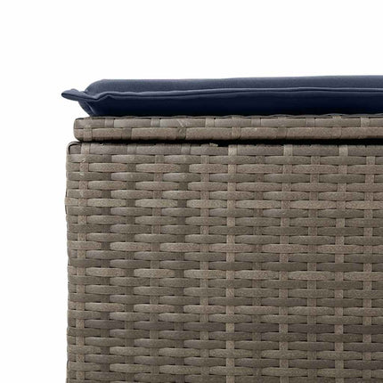 sofasæt til haven 9 dele med hynder polyrattan akacietræ grå