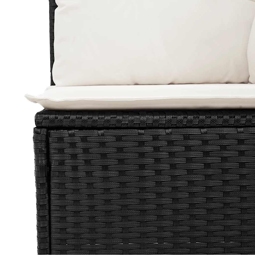 sofasæt til haven 8 dele med hynder polyrattan sort