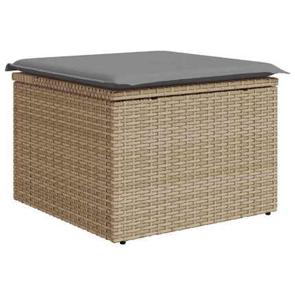 sofasæt til haven 7 dele med hynder polyrattan beige