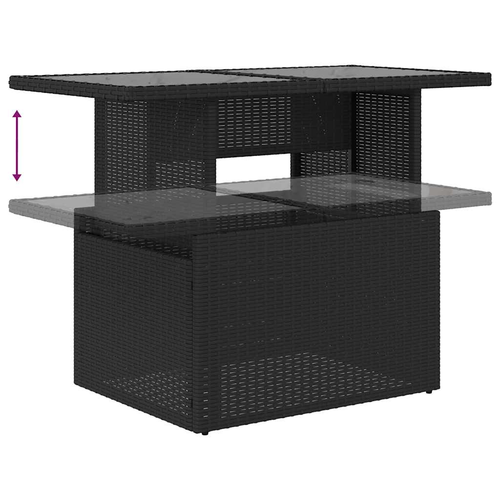 sofasæt til haven 8 dele med hynder polyrattan sort