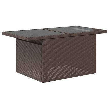 sofasæt til haven 9 dele med hynder polyrattan brun