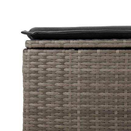 sofasæt til haven 9 dele med hynder polyrattan grå