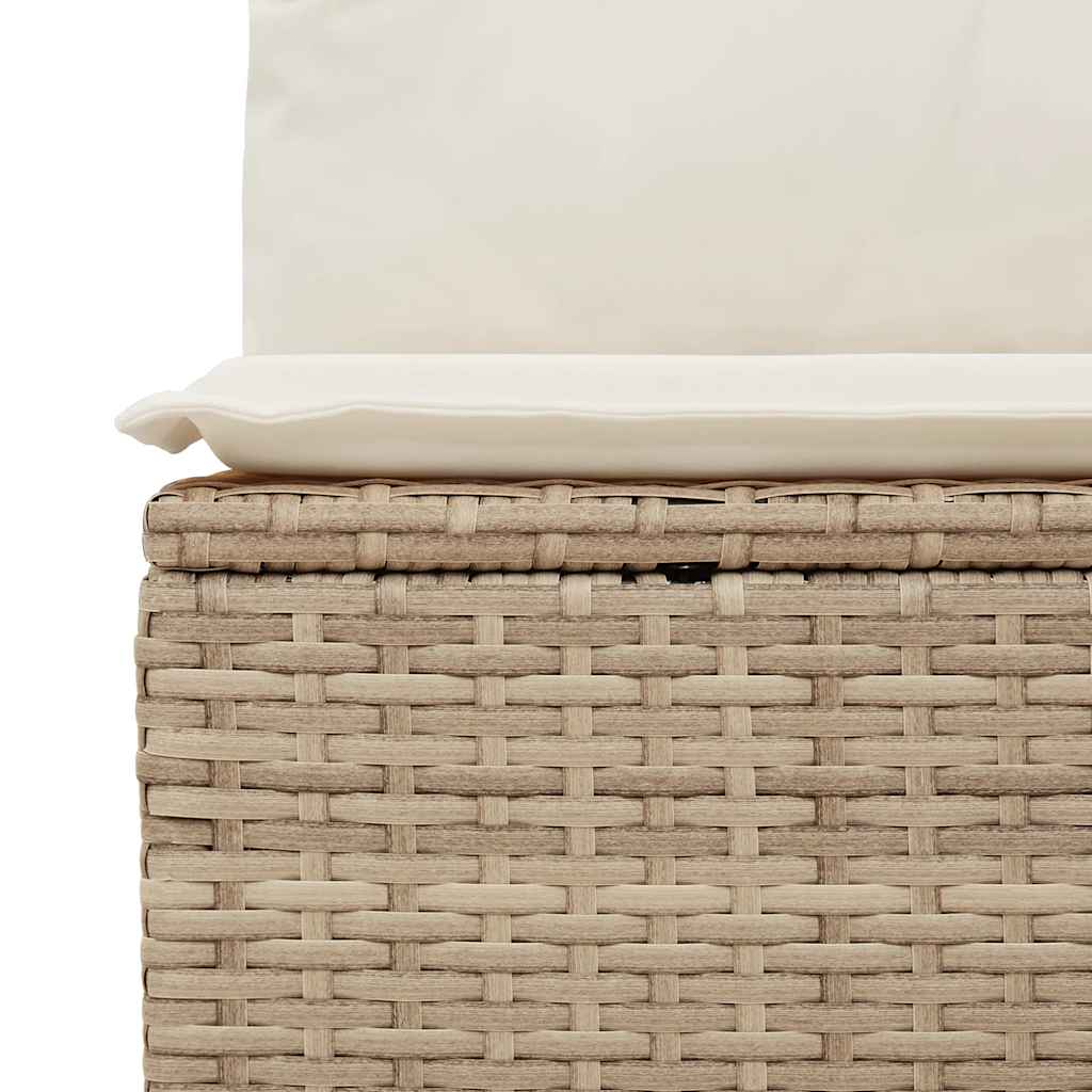 sofasæt til haven 9 dele med hynder polyrattan beige