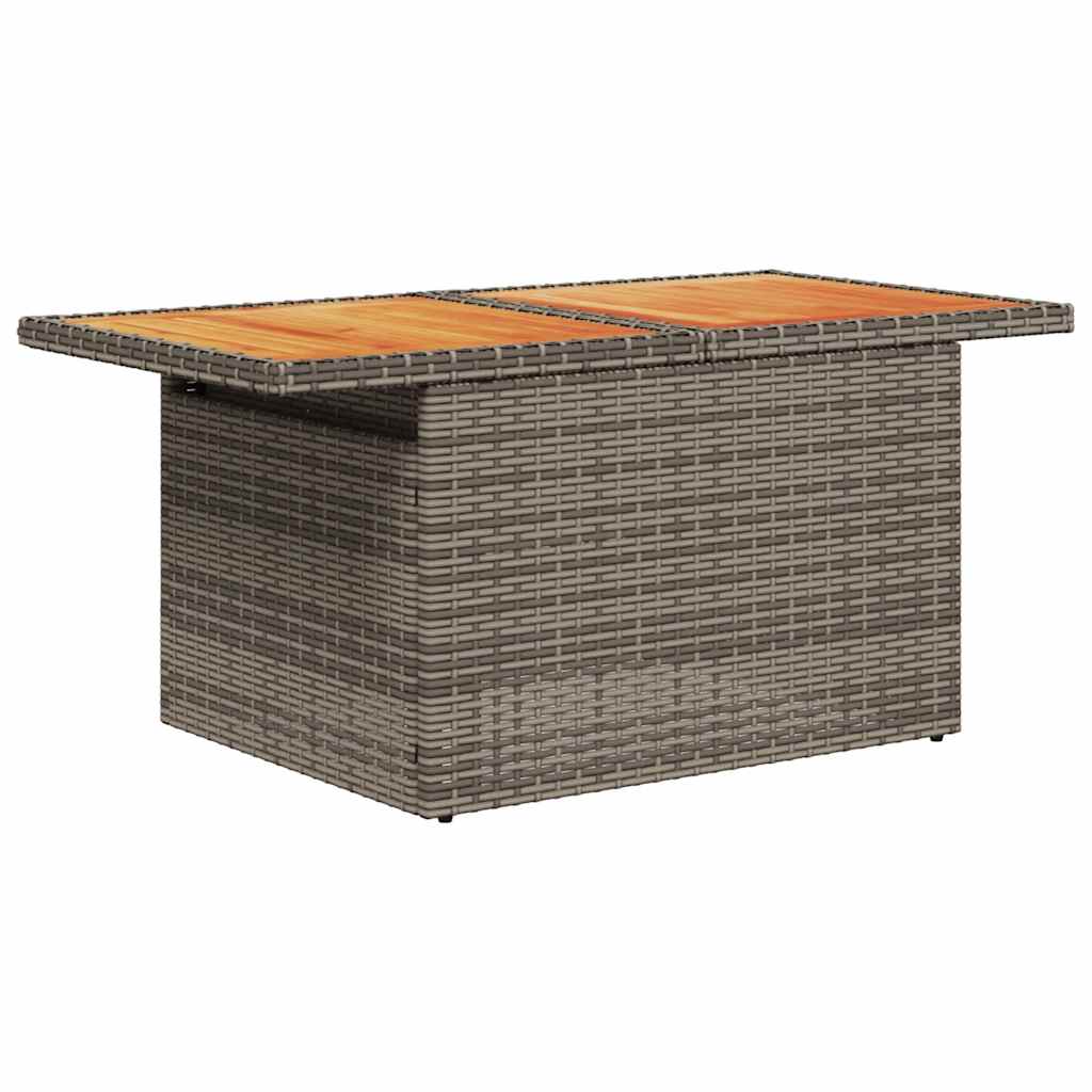 sofasæt til haven 9 dele med hynder polyrattan grå