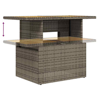sofasæt til haven 9 dele med hynder polyrattan grå