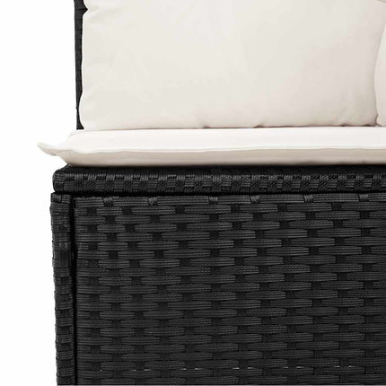 sofasæt til haven 10 dele med hynder polyrattan sort