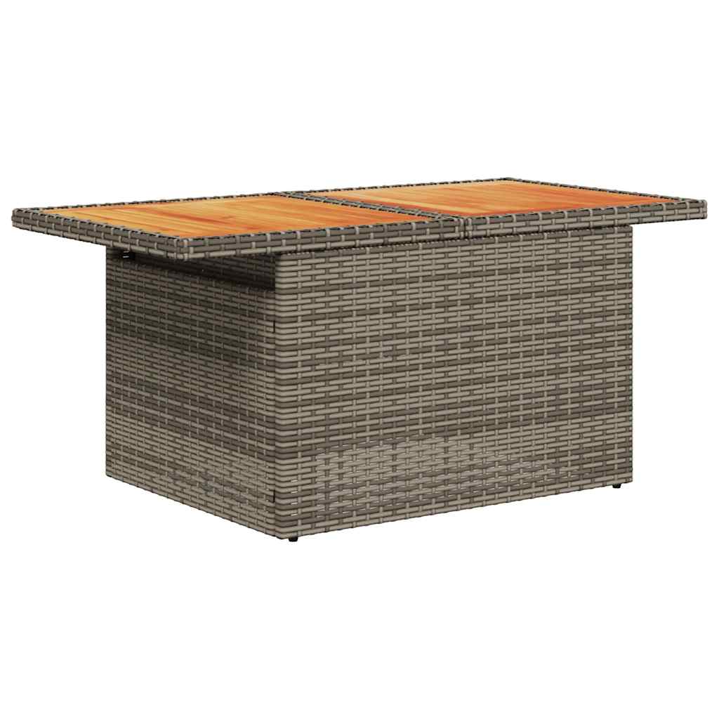 sofasæt til haven 10 dele med hynder polyrattan grå