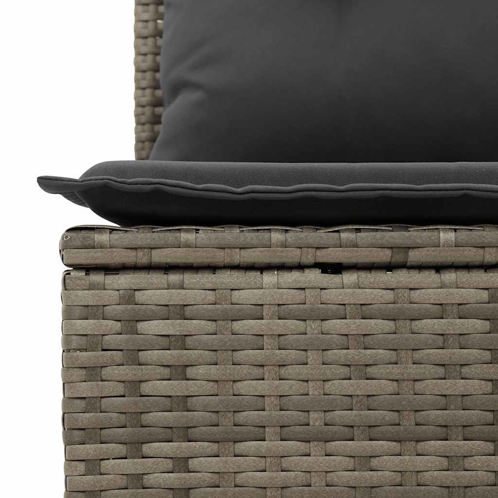 sofasæt til haven 10 dele med hynder polyrattan grå